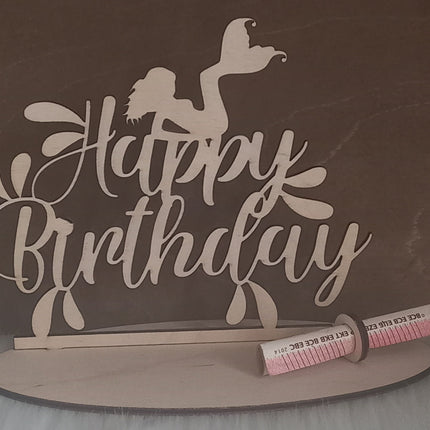 Geldgeschenk, Happy Birthday aus Holz