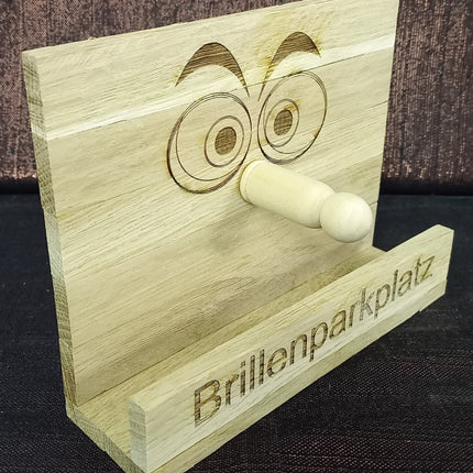 Brillenparkplatz, Brillenaufbewahrung, Brillenhalter aus Klötzchen
