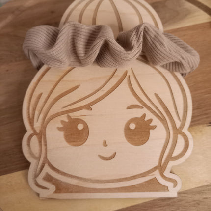 Scrunchie, Scrunchiehalter, Bürste und Spiegel im Set