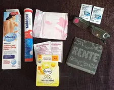 RENTE ROLLATOR, Rentnerbox/ Rentnerkorb, Ruhestand. Zur Rente, lustiges Geschenk für Mann oder Frau zum Renteneintritt, Schieferuntersetzer