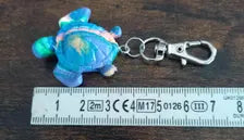 Schildkröte aus Fimo, Polymer Clay als Schlüsselanhänger,HANDMADE in Deutschland