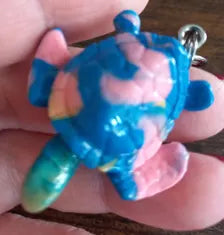 Schildkröte aus Fimo, Polymer Clay als Schlüsselanhänger,HANDMADE in Deutschland
