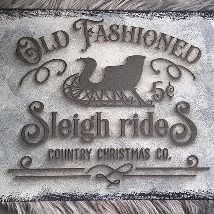 Shabby Style Weihnachtsbild / Schild aus Holz