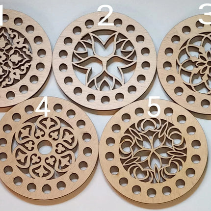 Holzdeckel, Holzboden, Korbdeckel, Häkeldeckel, Häkelboden
