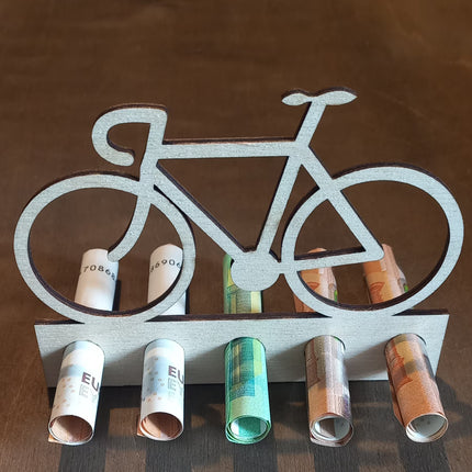 Geldgeschenk aus Holz, verschiedene Motive, Happy Birthday, Motorrad, Motorroller, Klavier, Gitarre, Note, Karaffe, Gläser, Fahrrad, Topf, Utensilien, Kessel, Tasse, Brett, Beil