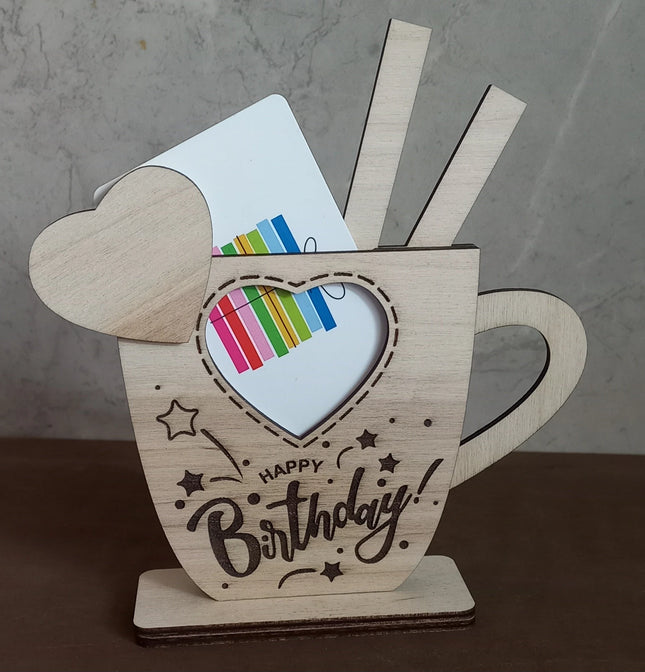 Geldgeschenk, Gutschein- Kartenhalter, Happy Birthday