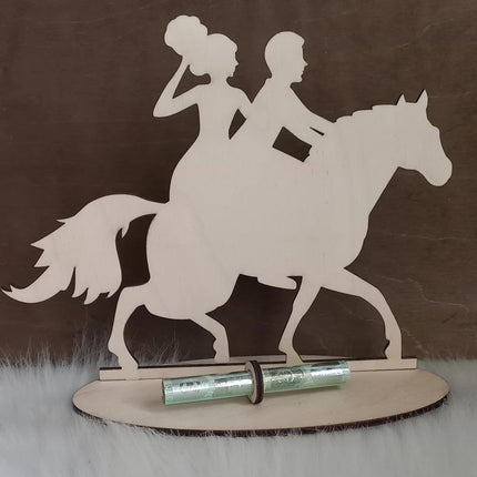 Geldgeschenk, Holz, Hochzeit, Just Married