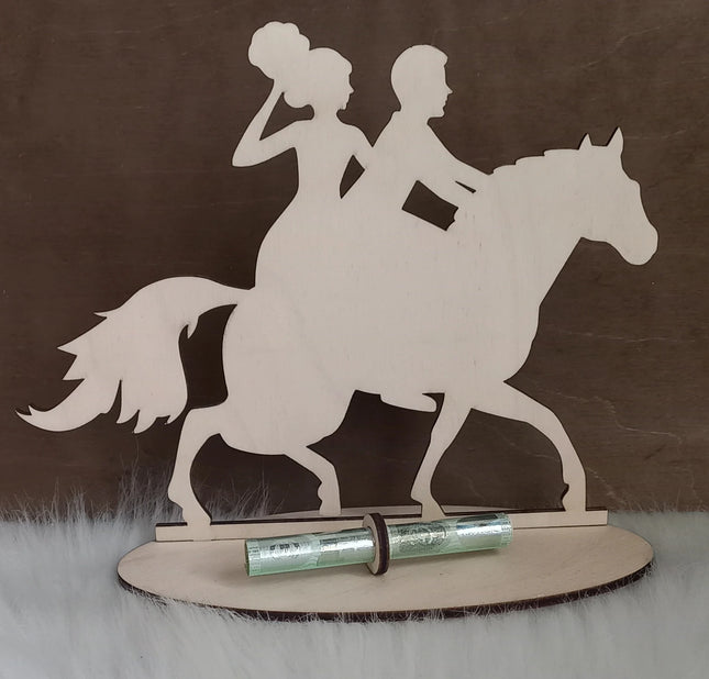 Geldgeschenk, Holz, Hochzeit, Just Married