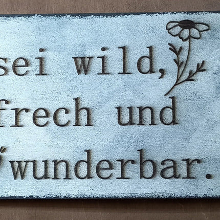 Shabby Chic Style, Schild aus Holz