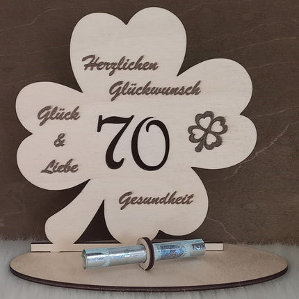 Geldgeschenk Geburtstag Kleeblatt