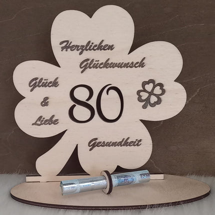 Geldgeschenk Geburtstag Kleeblatt