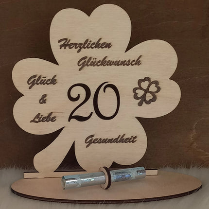 Geldgeschenk Geburtstag Kleeblatt