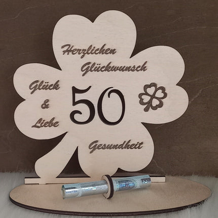 Geldgeschenk Geburtstag Kleeblatt