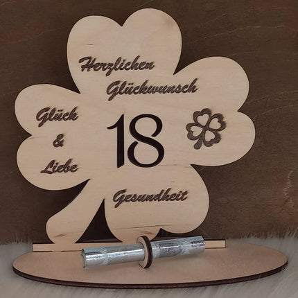 Geldgeschenk Geburtstag Kleeblatt