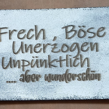 Shabby Chic Style, Schild aus Holz
