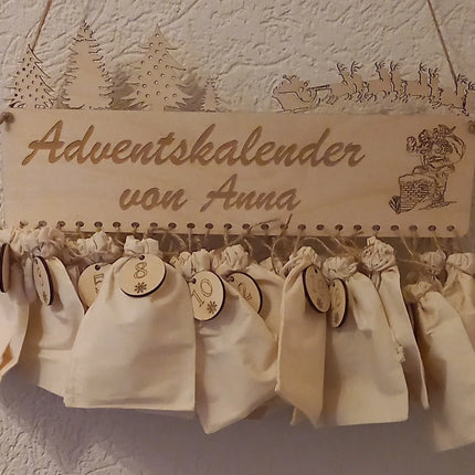 Adventskalender zum befüllen, personalisierbar