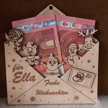 Geldgeschenk zu Weihnachten im Weihnachtsbrief