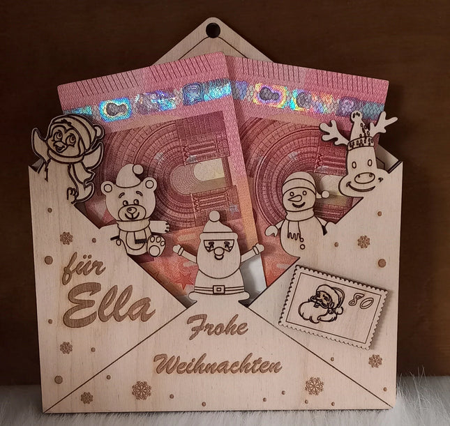 Geldgeschenk zu Weihnachten im Weihnachtsbrief