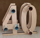 Geburtstag, Geldgeschenk aus Holz, Zahlen 40/50/60/70/80