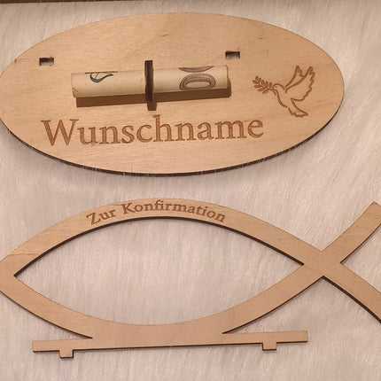 Zur Kommunion, Konfirmation, oder Taufe. Personalisierbar mit dem Wunschnamen