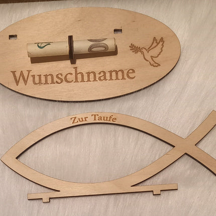 Zur Kommunion, Konfirmation, oder Taufe. Personalisierbar mit dem Wunschnamen