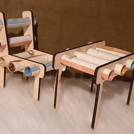 Geldgeschenk, TISCH aus Holz