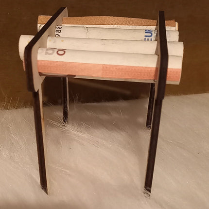 Geldgeschenk, TISCH aus Holz