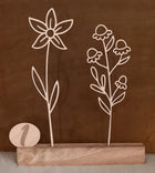 Blumen aus Holz, Dekoration, mit Klötzchen, 3 verschieden Muster