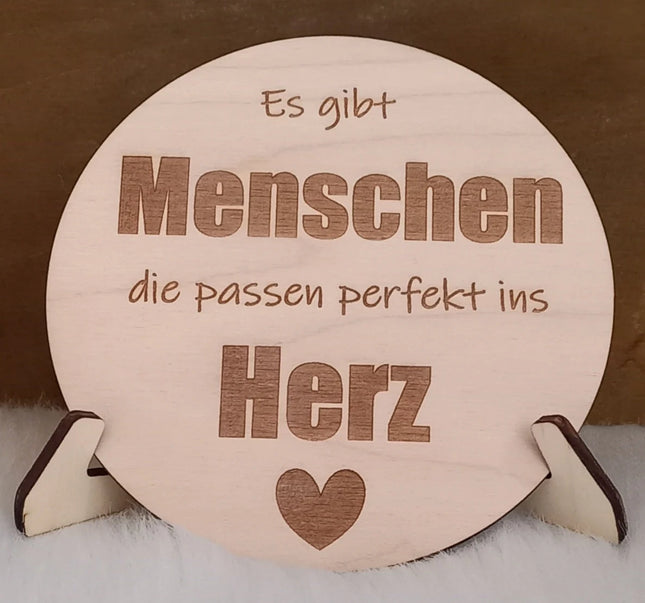 Es gibt MENSCHEN die passen, Holzplatte in verschiedenen Größen aus 3mm Birkenholz gelasert, Geschenk, Mitbringsel, Aufmerksamkeit, Geschenk