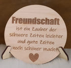 FREUNDSCHAFT, Holzplatte in verschiedenen Größen aus 3mm Birkenholz gelasert, Geschenk, Mitbringsel, Aufmerksamkeit, Geschenk