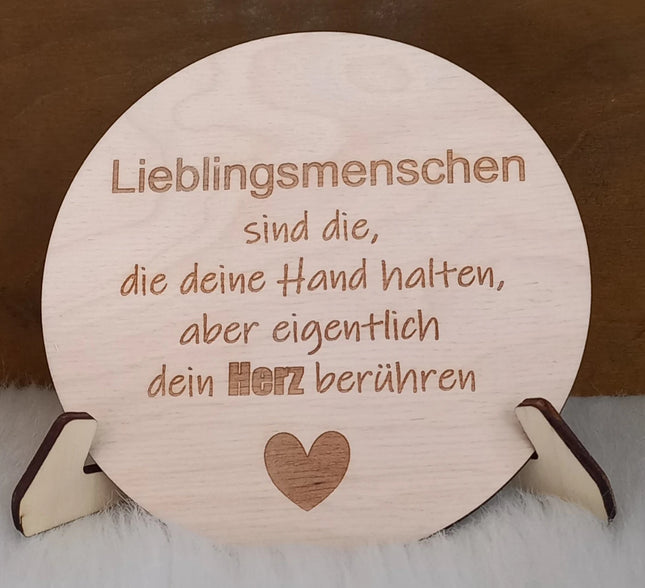 LIEBLINGSMENSCHEN, Holzplatte in verschiedenen Größen aus 3mm Birkenholz gelasert, Geschenk, Mitbringsel, Aufmerksamkeit, Geschenk