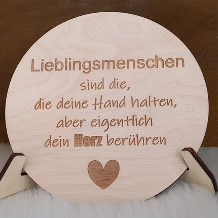 LIEBLINGSMENSCHEN, Holzplatte in verschiedenen Größen aus 3mm Birkenholz gelasert, Geschenk, Mitbringsel, Aufmerksamkeit, Geschenk
