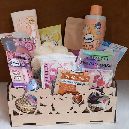 Beautybox, Geschenkbox, Wellnessbox, Geburtstagsbox für Frauen, personalisierbar.