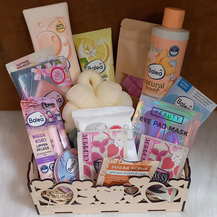 Beautybox, Geschenkbox, Wellnessbox, Geburtstagsbox für Frauen, personalisierbar.