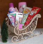 Beautybox, Geschenkbox, Wellnessbox, Weihnachtsschlitten für Frauen, personalisierbar.