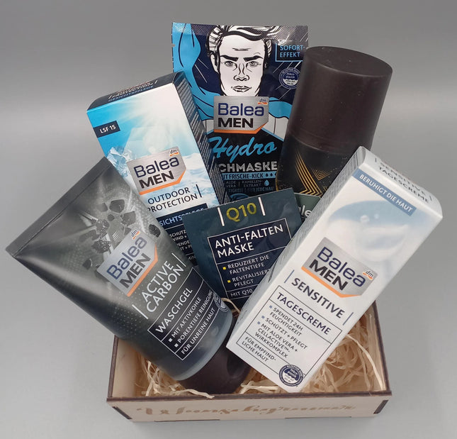 Geschenkbox, Beautybox, Wellnessbox für den Mann, personalisierbar