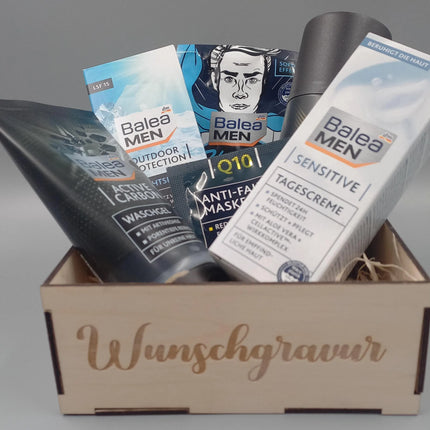 Geschenkbox, Beautybox, Wellnessbox für den Mann, personalisierbar