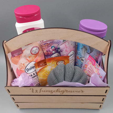Beautybox, Geschenkbox, Wellnessbox, Geburtstagsbox für Frauen, personalisierbar.