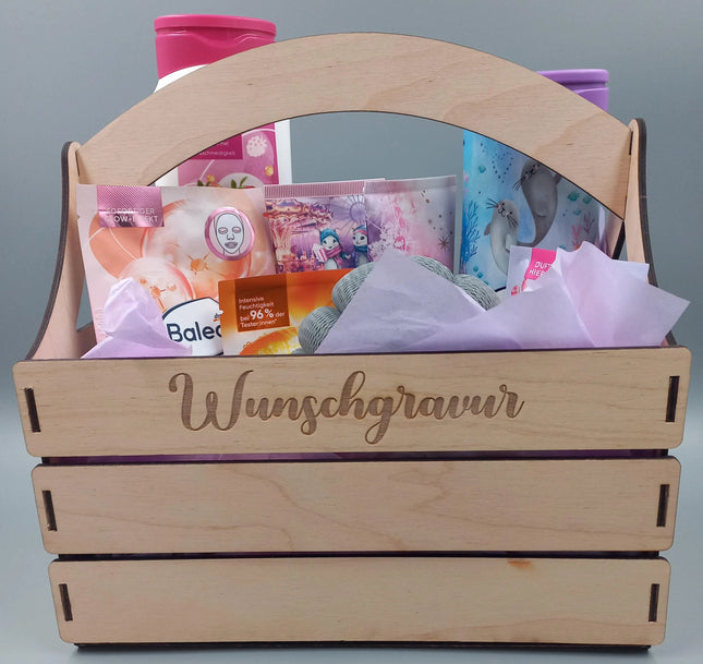 Beautybox, Geschenkbox, Wellnessbox, Geburtstagsbox für Frauen, personalisierbar.