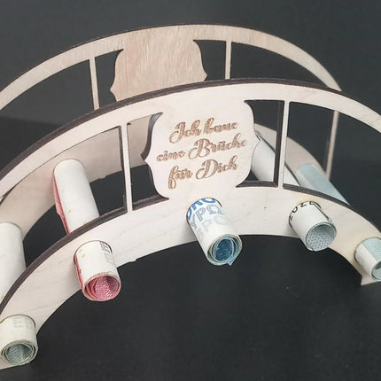 Geldgeschenk Brücke, "ich baue eine Brücke für Dich"