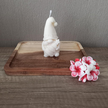 Kerzen- Set in Geschenkverpackung, Gnomis in Farbe Natur