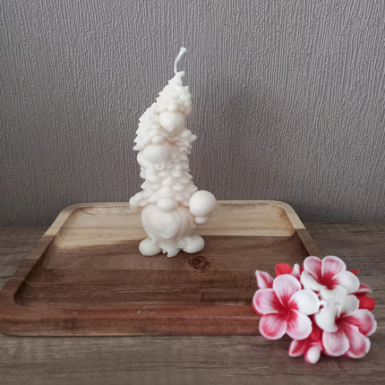 Kerzen- Set in Geschenkverpackung, Gnomis in Farbe Natur