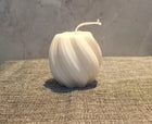 SWIRL, WELLEN, ABSTRAKTE Form, 3er Set oder einzeln, Kerze aus Rapswachs handgegossen