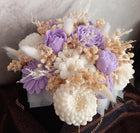 Blumen Handtasche, Wachsblumen aus 100 % Rapswachs, Blumenbouquet in einer Tasche
