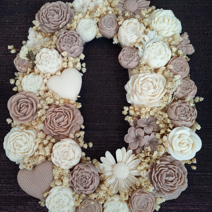Zahlen aus Blumen, Blumen aus Rapswachs, HOCHZEIT, GEBURT, TAUFE, Geburtstag, einzigartig, Unikate, ca. 30,0 cm Hoch