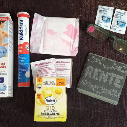 RENTE ROLLATOR, Rentnerbox/ Rentnerkorb, Ruhestand. Zur Rente, lustiges Geschenk für Mann oder Frau zum Renteneintritt, Schieferuntersetzer