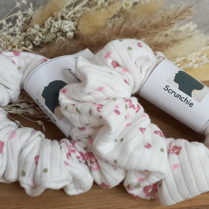 Scrunchies, verschiedene Designs Blume, Leo, Rippjersey, Musselin, Jersey, Ökotex