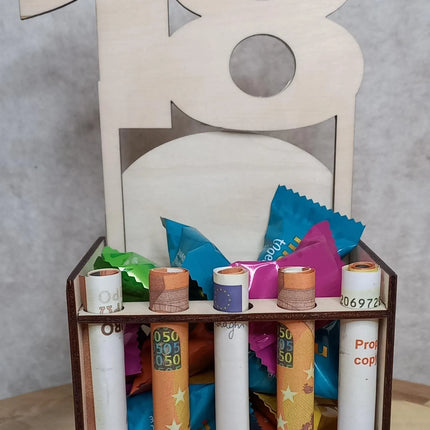 Geldschein- Geschenkbox, Geburtstag, Rente, Geburt, Hochzeit, personalisierbar