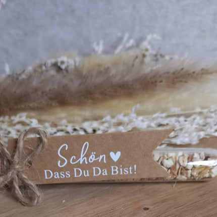Wedding Gifts, Gastgeschenke, Goodie Bag, Giveaway, Geschenke für deine Gäste, Im Reagenzgefäß aus Kunststoff