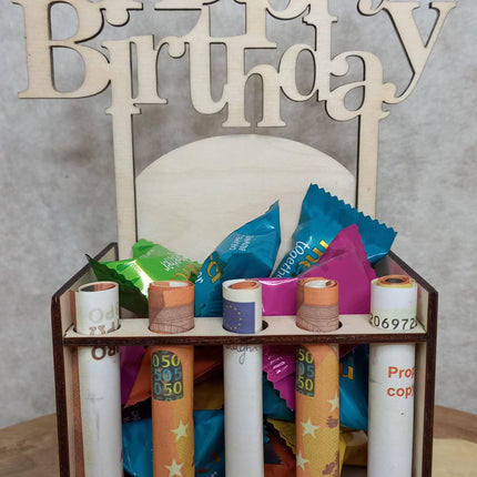Geldschein- Geschenkbox, Geburtstag, Rente, Geburt, Hochzeit, personalisierbar